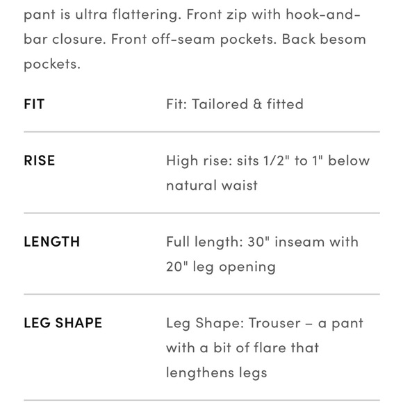 NWT Ann Taylor Navy Blue Dress Pants or Suit Pants in Stretch Cotton - Picture 4 of 7